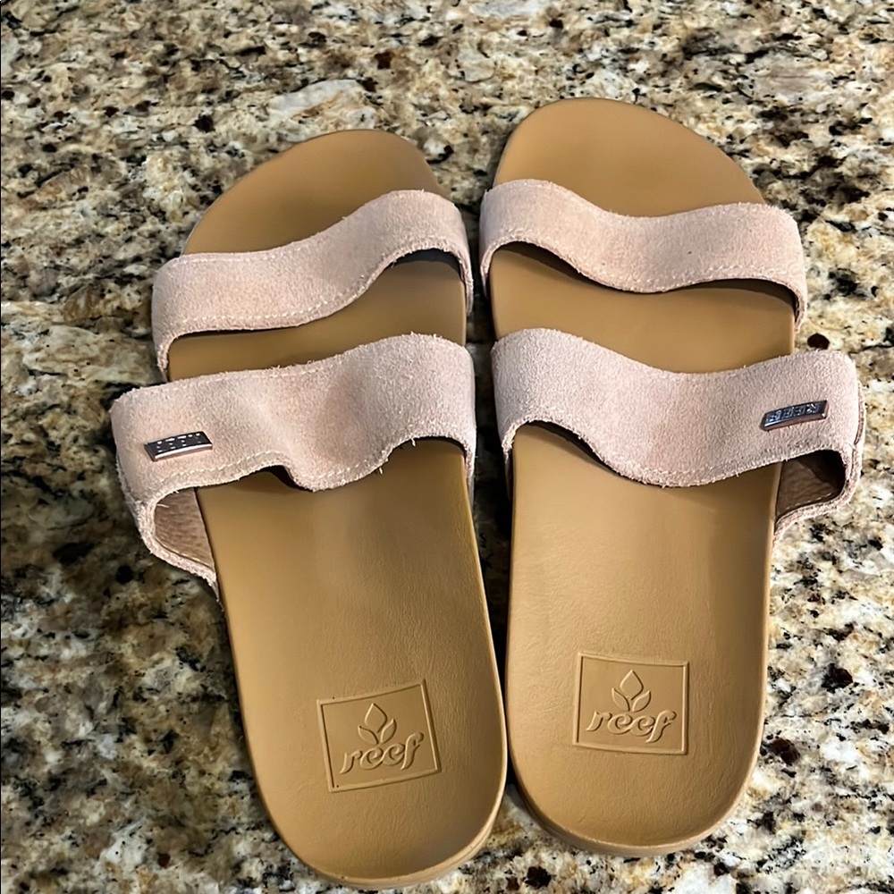 Reef Beige Slide Sandals